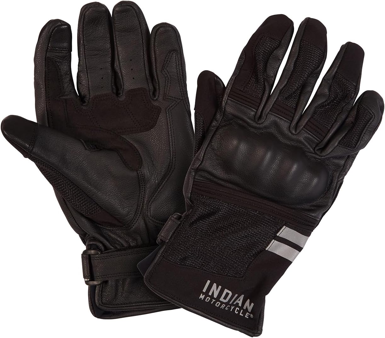 Indian Motorcycle Men's San Pedro Mesh Gloves, Black - 2864653