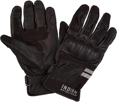 Indian Motorcycle Mens San Pedro Mesh Gloves, Black - 2864653