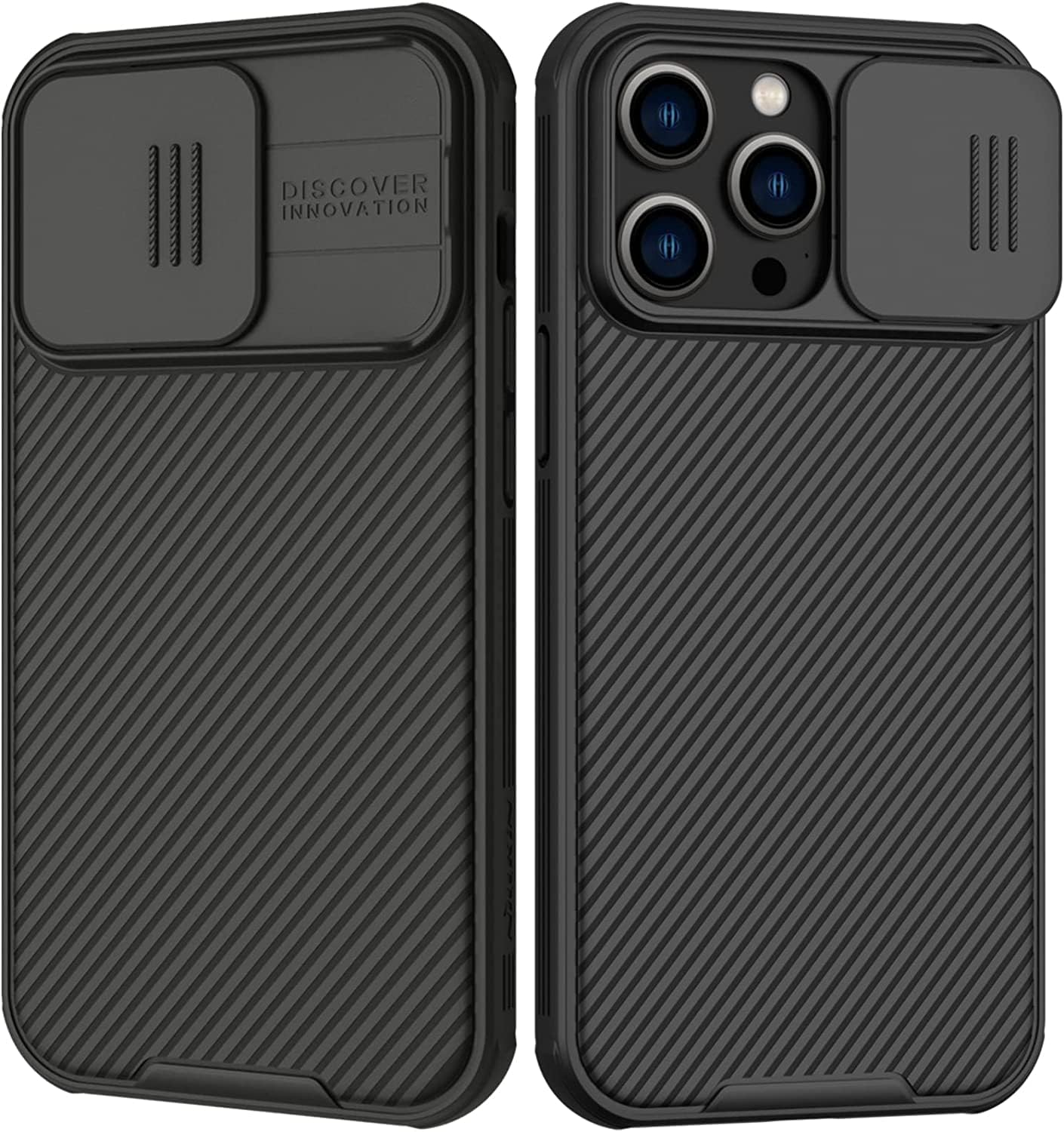 E-Sell Enterprise, Nillkin CamShield Pro Cover Case for Apple iPhone 15 Pro Max (6.7" Inch) Slider Camera Protection, Anti-Scratch & Shockproof Protective Slim Case for iPhone 15 Pro Max (Black)
