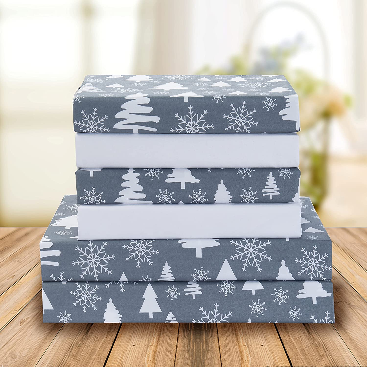 Elegant Comfort Luxury Soft Bed Sheets Holiday Pattern 1500 Premium Hotel Quality Microfiber - Image 2