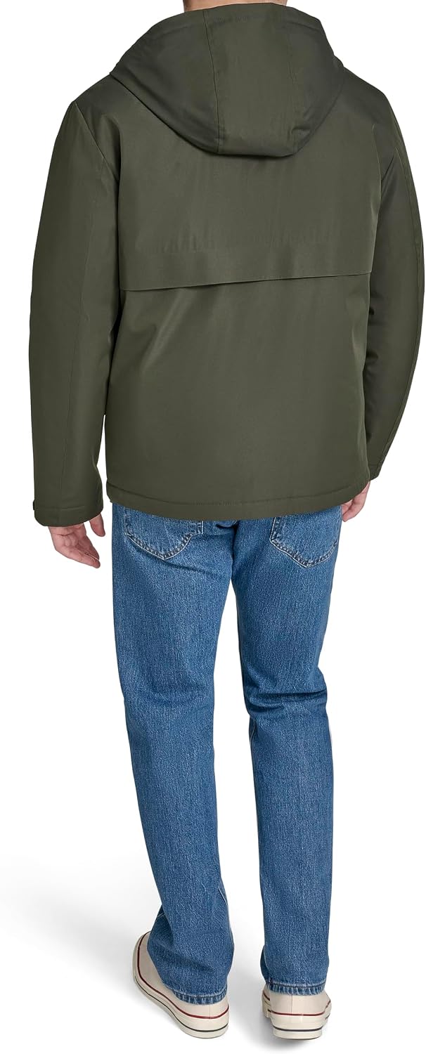 DOCKERS Men's Wool Melton Two Pocket Full Length Duffle Coat