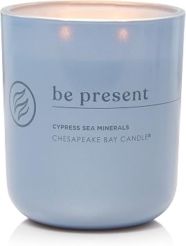 Chesapeake Bay Candle Intentions Collection Candle Be Present Live in the moment Cypress Sea Minerals 13 oz Home Decor