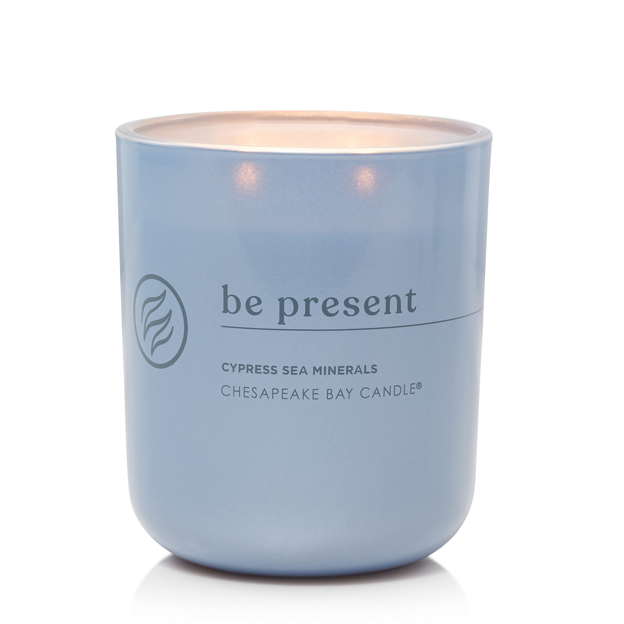 Chesapeake Bay Candle Intentions Collection Candle, Be Present: Live in the moment (Cypress Sea Minerals), 13 oz, Home Décor