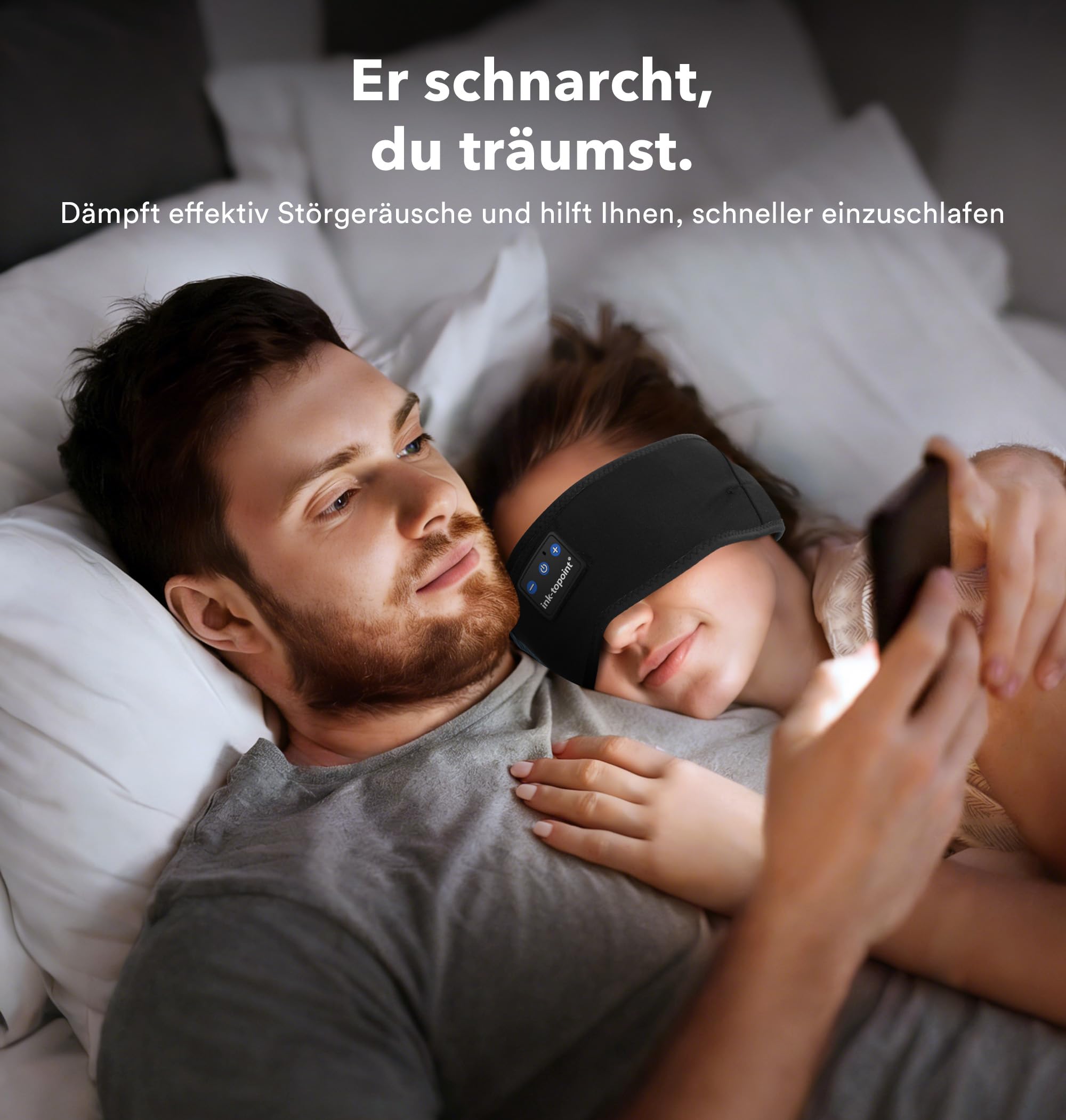 Schlafkopfhörer Bluetooth,Schlaf Kopfhörer Stirnband Bluetooth 5.4 Kopfhörer Geschenk für Männer/Frauen mit Ultradünnen HD Stereo Lautsprecher für Sport,Schlafen,Reisen,Meditation,Entspannen