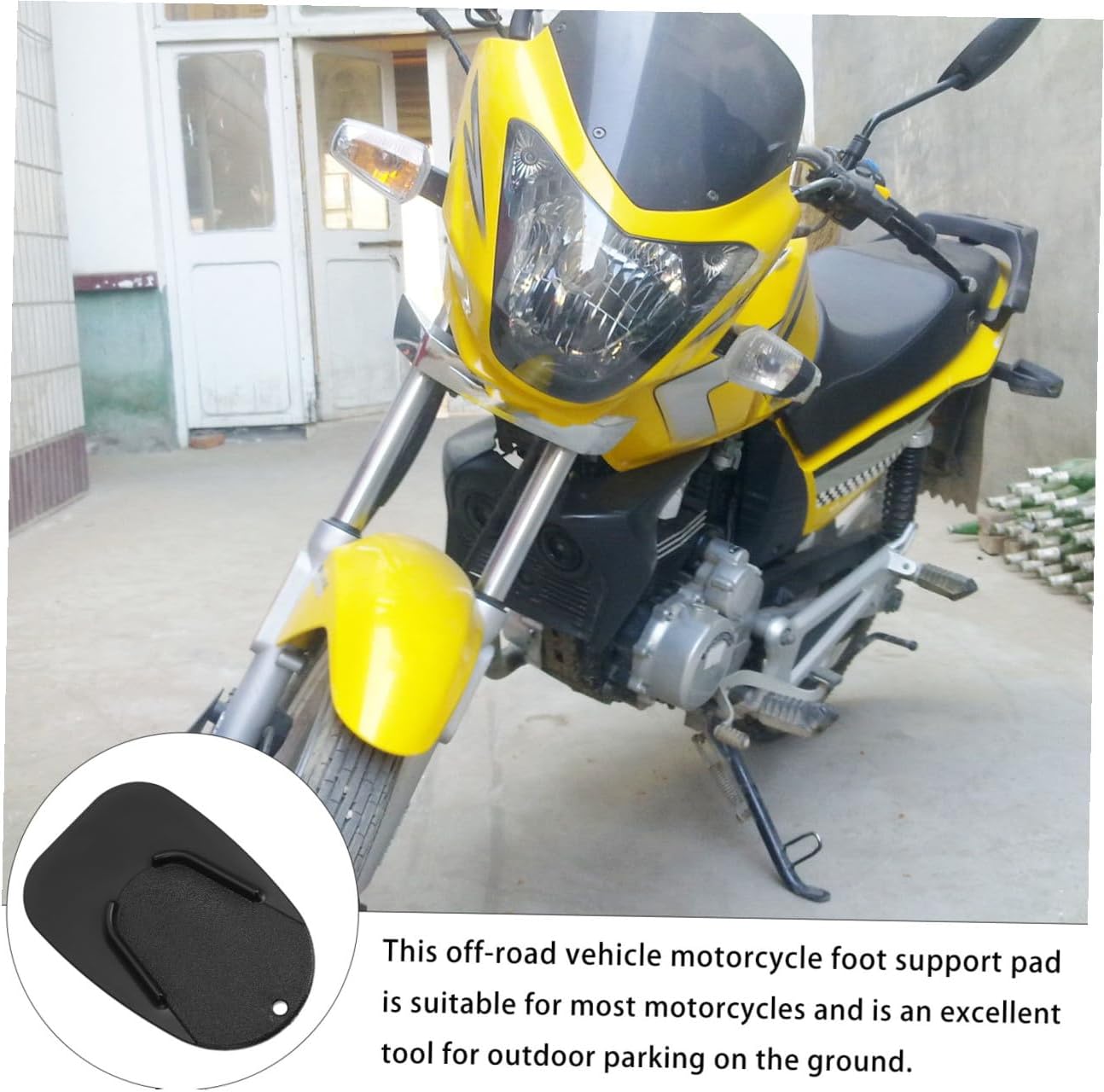 Motorbike Side Extension Pad Black ABS Small Portable Pad