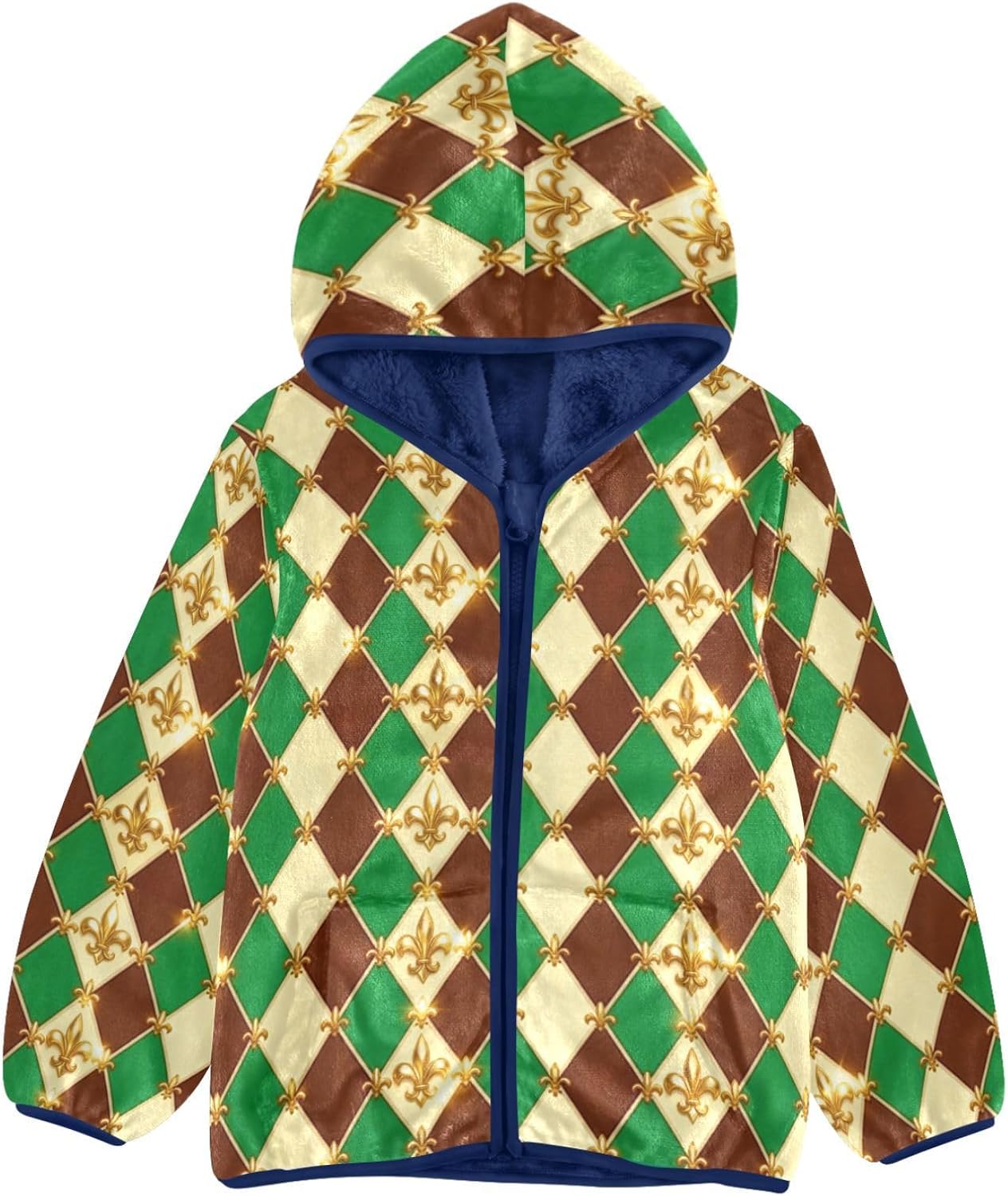 Green and Brown Argyle Pattern Jackets for Toddler Children Winter Coat Navy Blue Baby Boys Clothes Winter