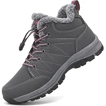 Moodeng Womens Winter Snow Boots Outdoor Hiking Boots Warm Waterproof Ankle Booties for Walking and Anti-Slip