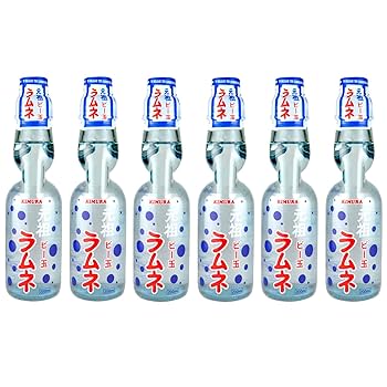 Amazon.co.jp: 元祖ビー玉ラムネ 200ml / 6本入 瓶 木村飲料
