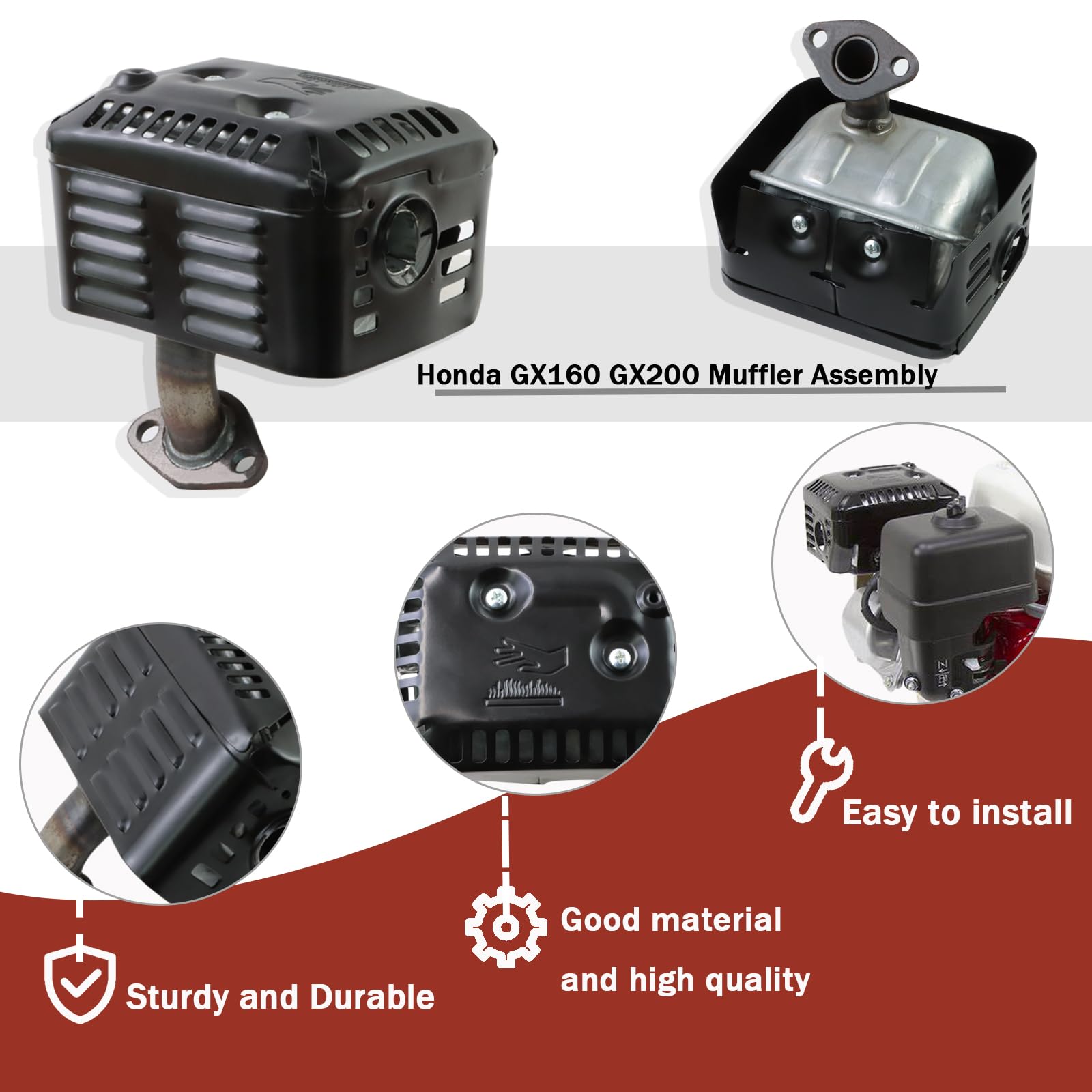 Amazon.com: KIKITE Muffler Exhaust Assembly Compatible with Honda