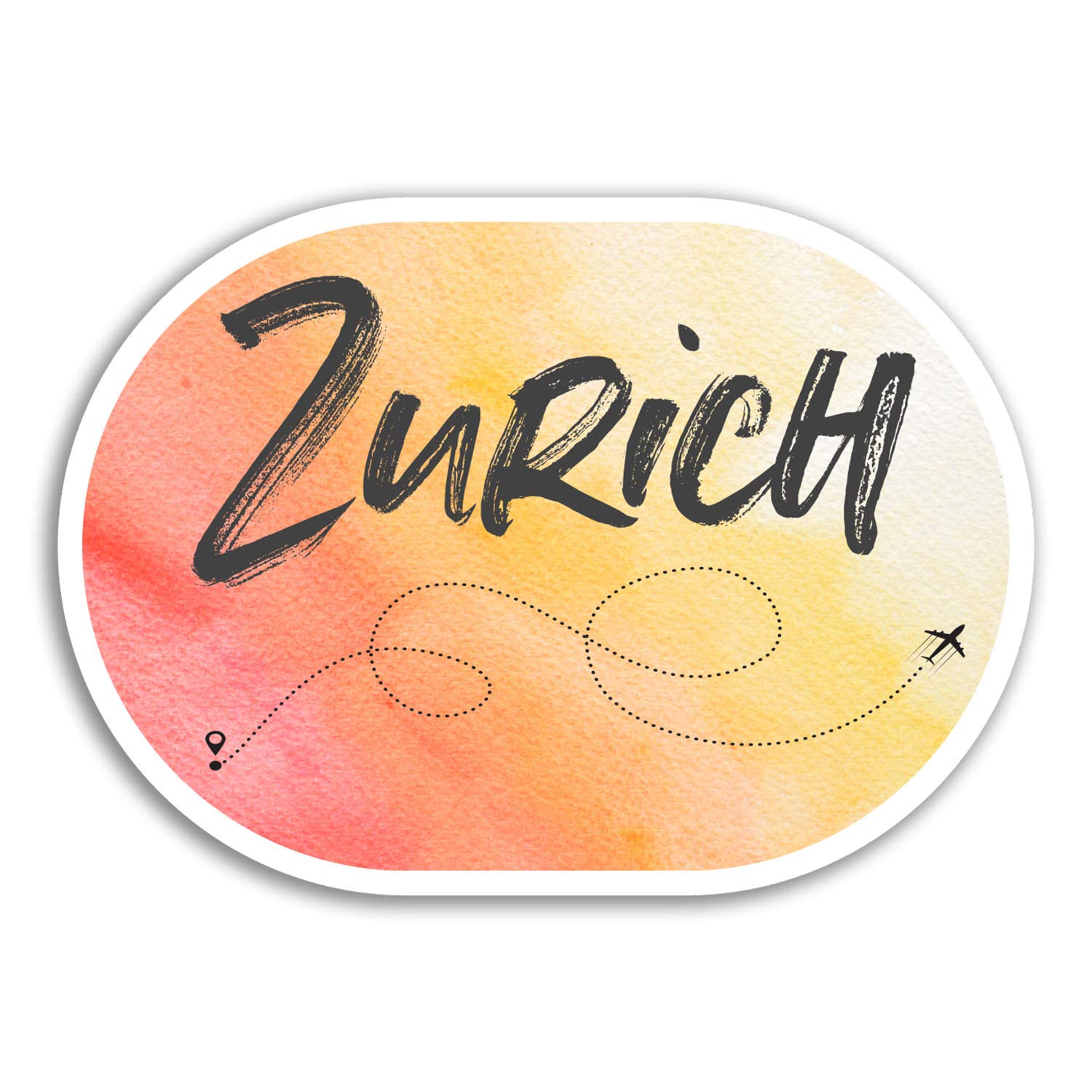 Destinationvinyl Multi 2 X 10Cm Zurich Vinyl Stickers - Switzerland Sticker Luggage Laptop #17931 (10Cm Wide)
