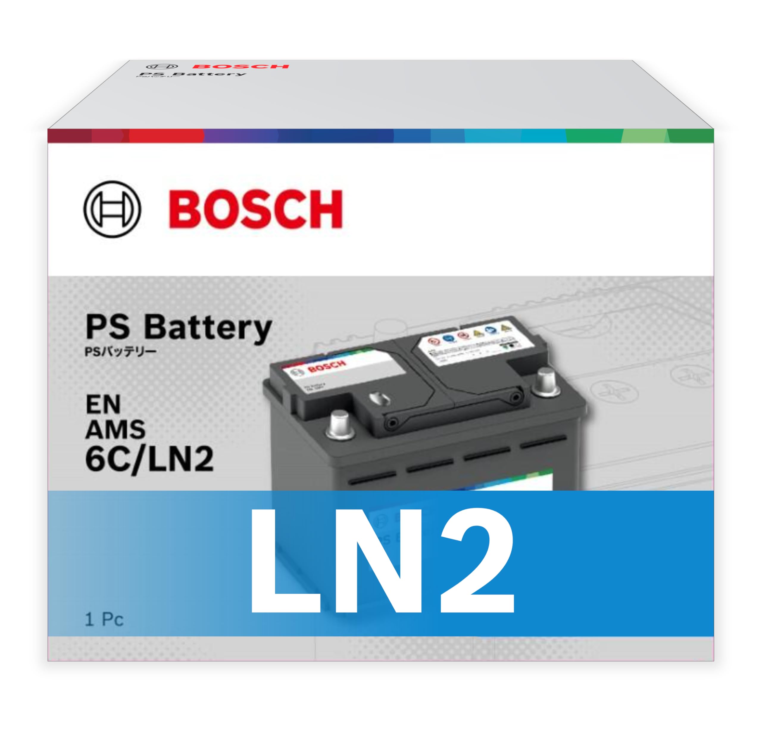 BOSCH Hightec AMS 6C/LN2 バッテリー 1個 BOSCH（ボッシュ） 64Ah ハイテックバッテリーEN規格AMS