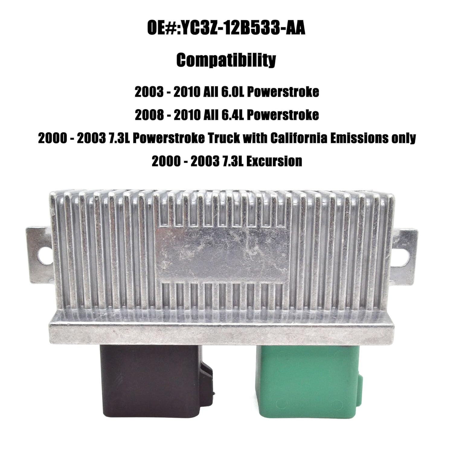 Compatible with Ford Powerstroke Glow Plug Control Relay Module GPCM YC3Z12B533AA 6.0L 7.3L