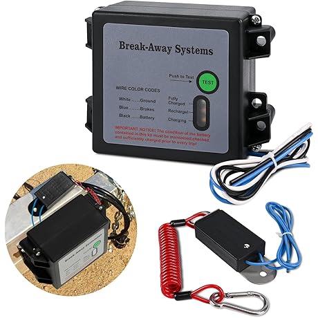 12V Trailer Breakaway Kit with LED Test Light