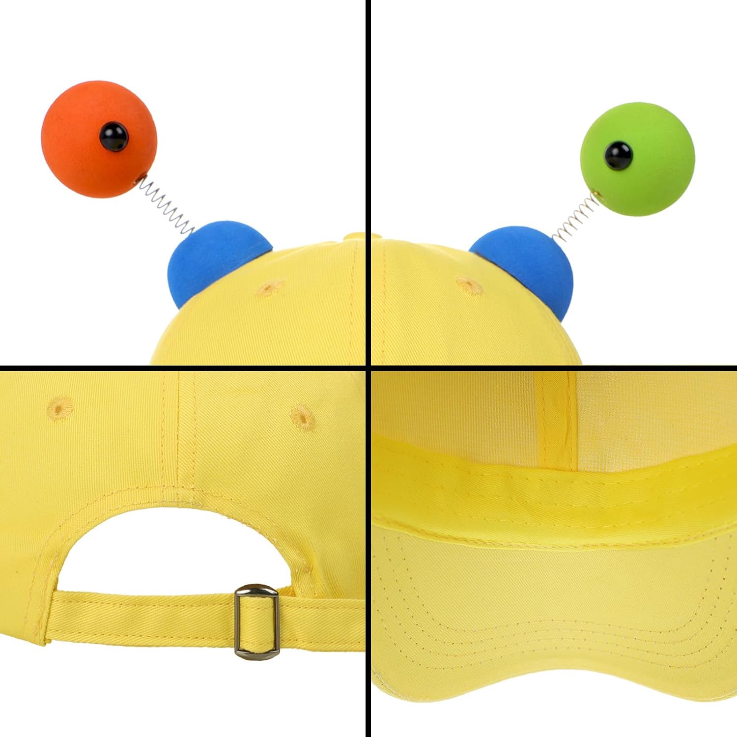 Kids Antenna Baseball Cap Funny 3D Spring Eyes Sun Hat Adjustable Cotton Cap for Boys Girls Summer School Ages 3-6
