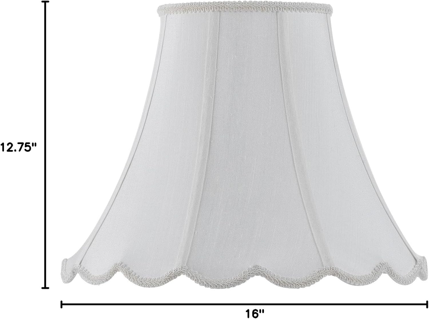 Cal Lighting SH-8105/16-WH Vertical Piped Scallop Bell, White