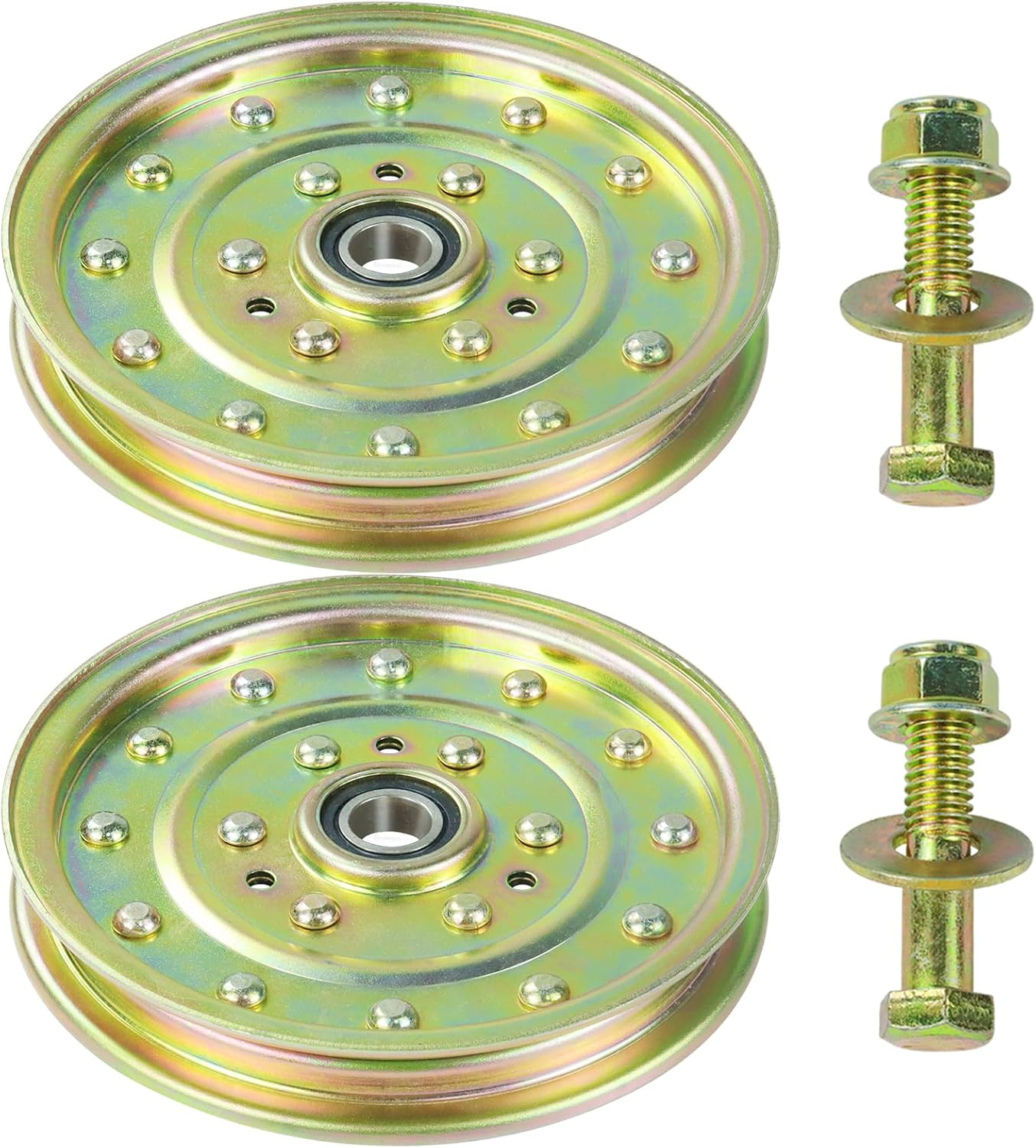 2 Pack 1-633109 Idler Pulley Replaces 126-7685, 132-9424, 116-4667, 39102610, Oregon 78-011, Rotary 9864 for eXmark 60 Toro 60 48 Lazer Z Z400 Z500 Z553 Z580 74244 74246 Lawn Tractors