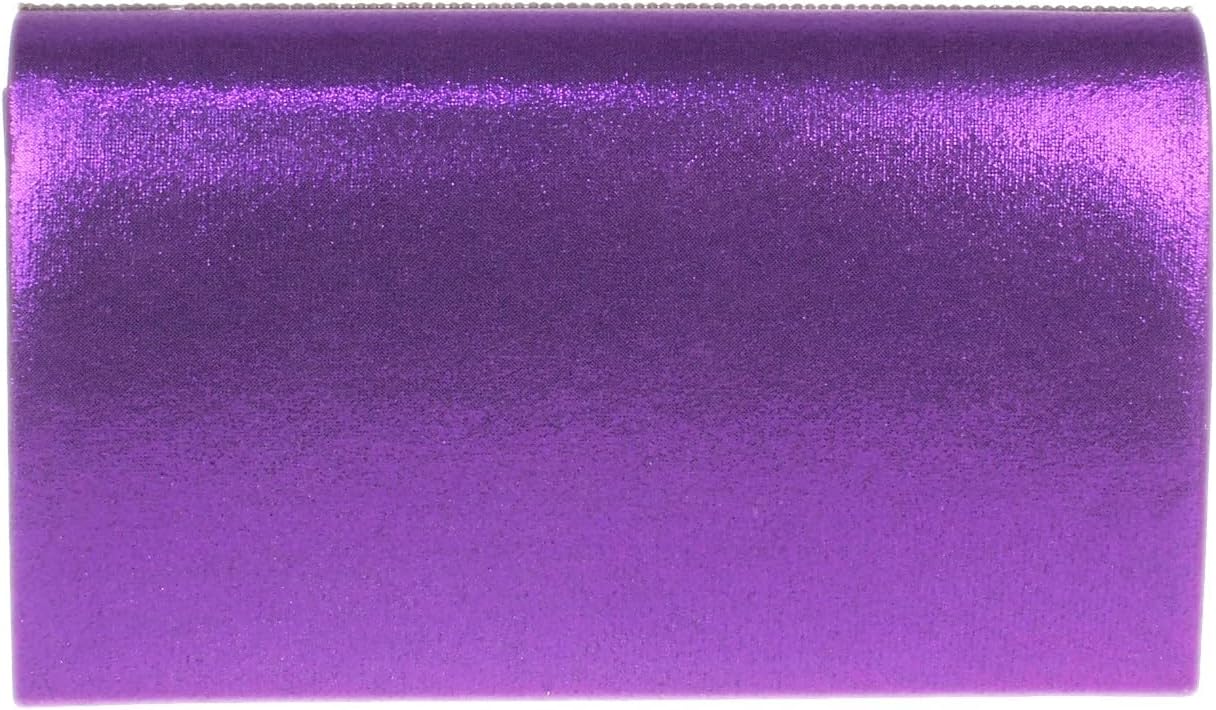 Girly HandBags Womens Glitter Diamante Clutch Bag