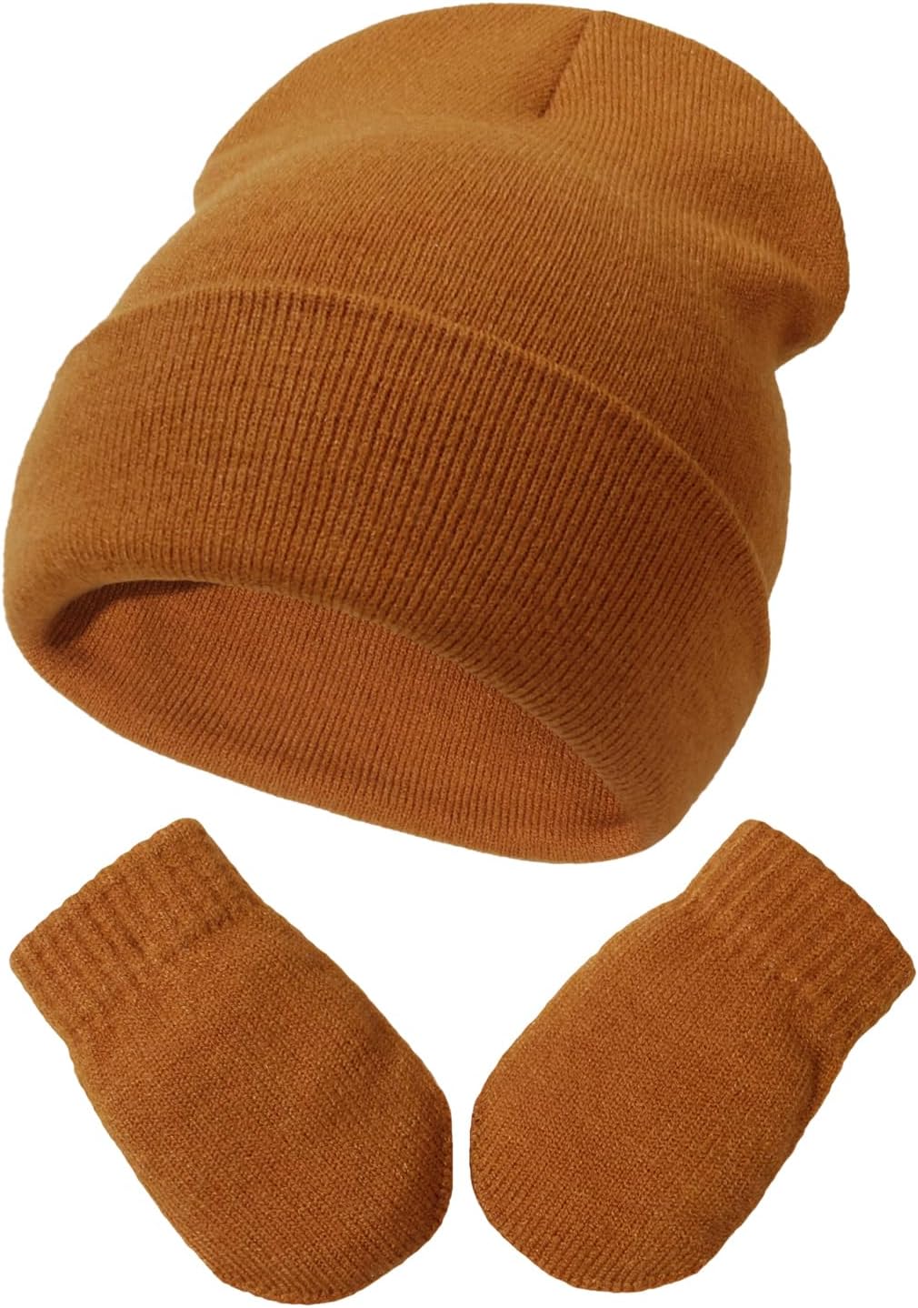 Toddler Baby Beanie Hat and Mittens Set Newborn Hat Toddler Winter Warm Knit Hat for Boys Girl 0-5 Years - Image 4