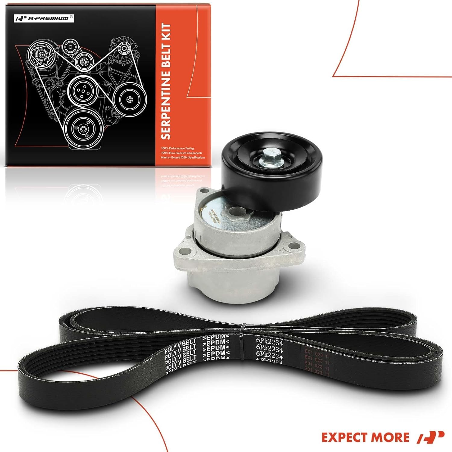 A-Premium Engine Serpentine Belt Drive Kit Compatible with Nissan Altima 2007-2013 - 2.5L