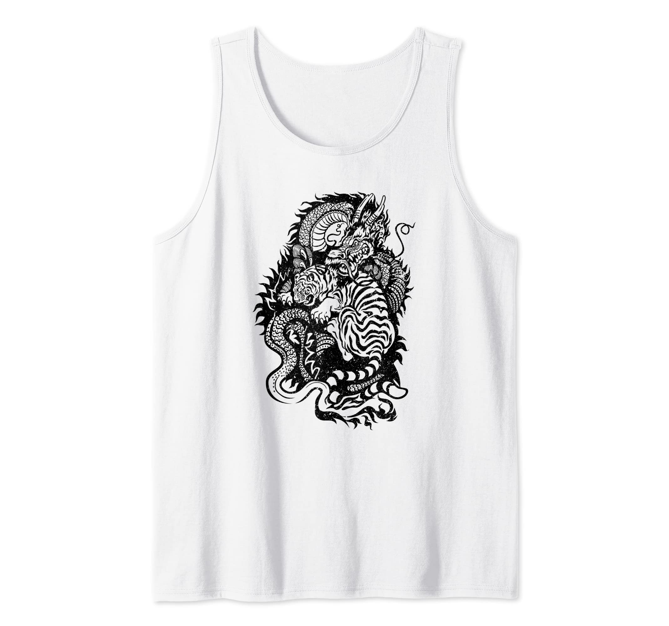 Jamrock Tattoo Designs ApparelDragon Vs Tiger Tattoo! Legendary Beasts Tank Top