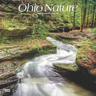 Ohio Nature | 2025 12 x 24 Inch Monthly Square Wall Calendar | Plastic-Free | BrownTrout | USA United States of America Midwest State Nature