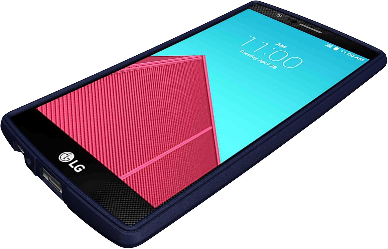 LG G4 Case, Diztronic Full Matte Soft Touch Flexible TPU Case for LG G4 - Navy Blue - (LG4-FM-BLUE)