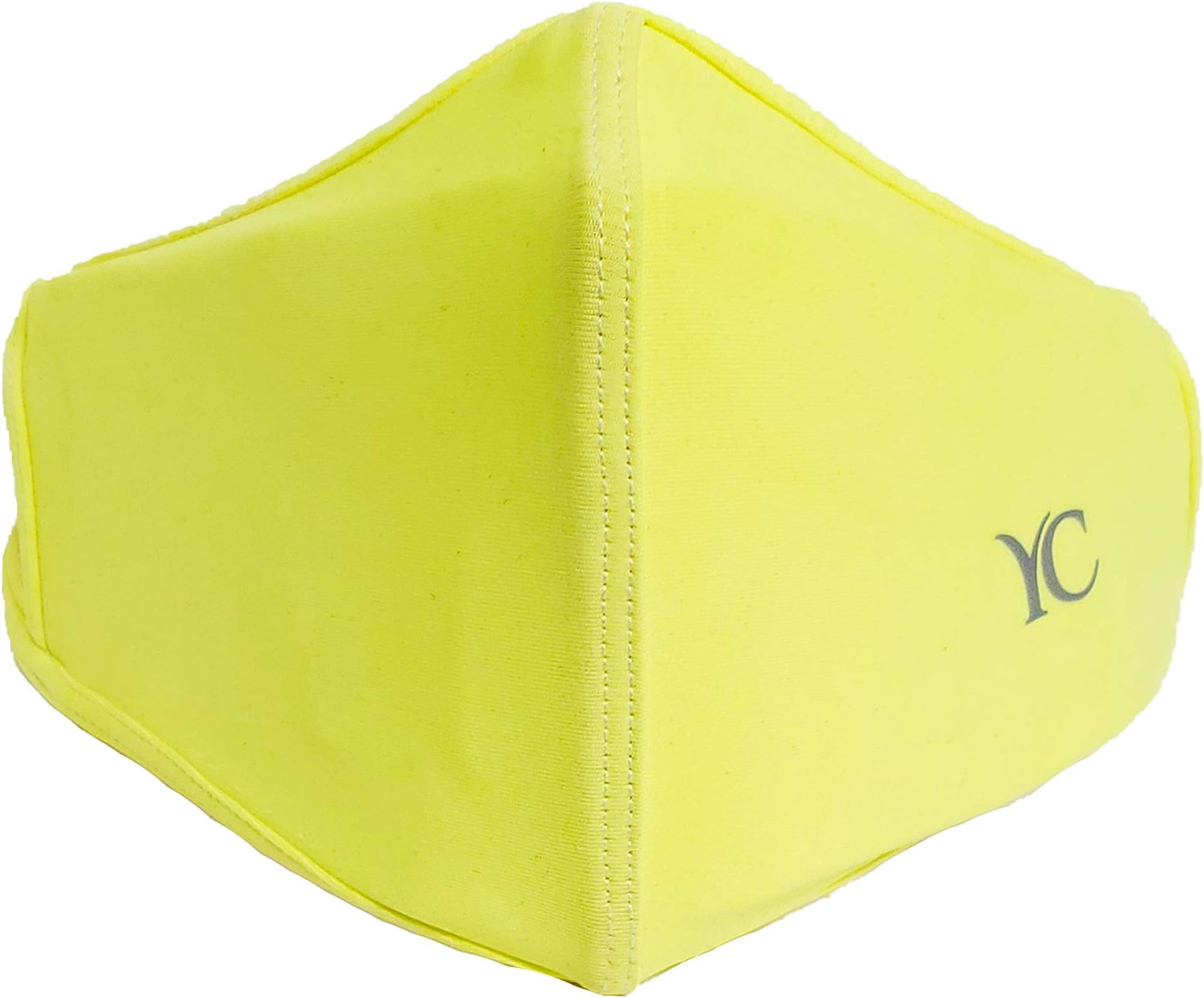 Your Contour 2 pack Mouth Reusable Breathable Cover mask, Dust, face bandana Made IN USA. (Neon Yellow)