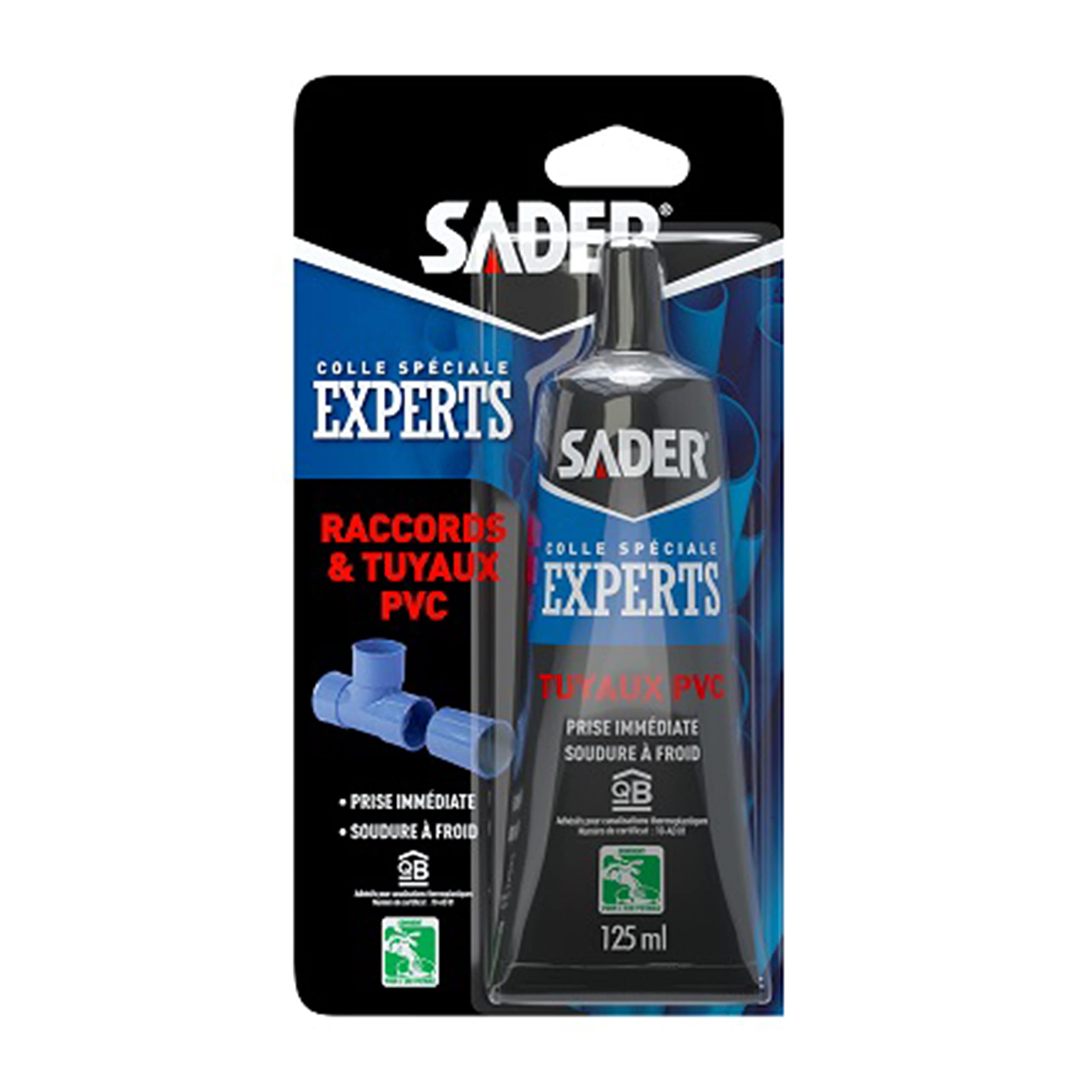 Sader Colle Tuyaux PVC Tube de Blister, Opaque, 125 ml