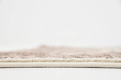 Miniatura 9 de Unique Loom Rushmore Collection - Alfombra de área texturizada tono sobre tono blanco con diseño tradicional clásico (3 pies x 9 pies 10 pies, color