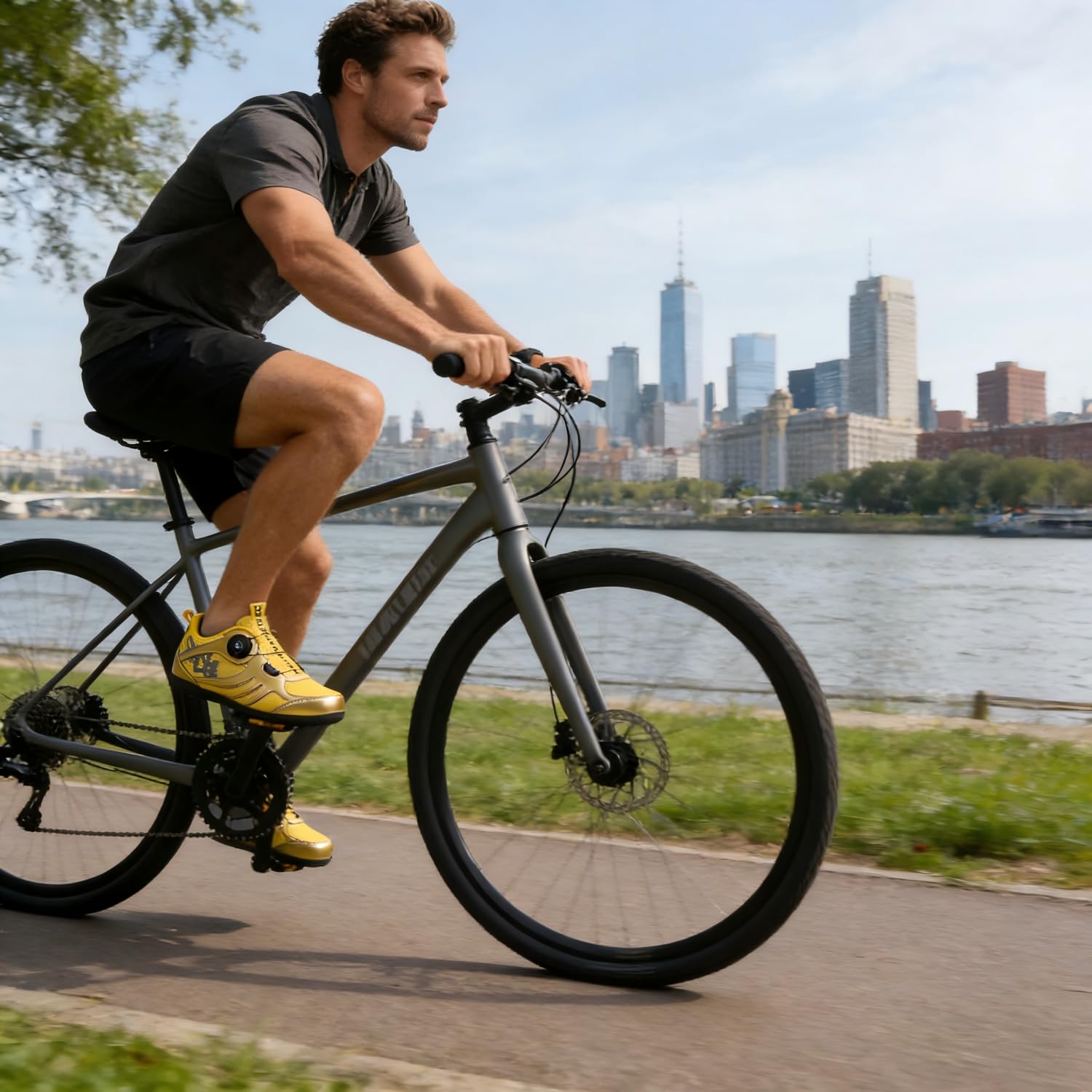 Buty rowerowe dla mężczyzn i kobiet, buty kolarskie, z płaskimi pedałami, buty do roweru górskiego, MTB, Downhill Freeride, wysoka przyczepność, idealne dopasowanie, buty kolarskie do spinningu