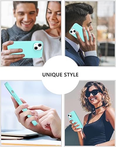 Miniatura 87 de BENTOBEN Compatible con iPhone 14, silicona líquida de gel de goma, forro de microfibra, parte trasera dura, a prueba de golpes, funda protectora