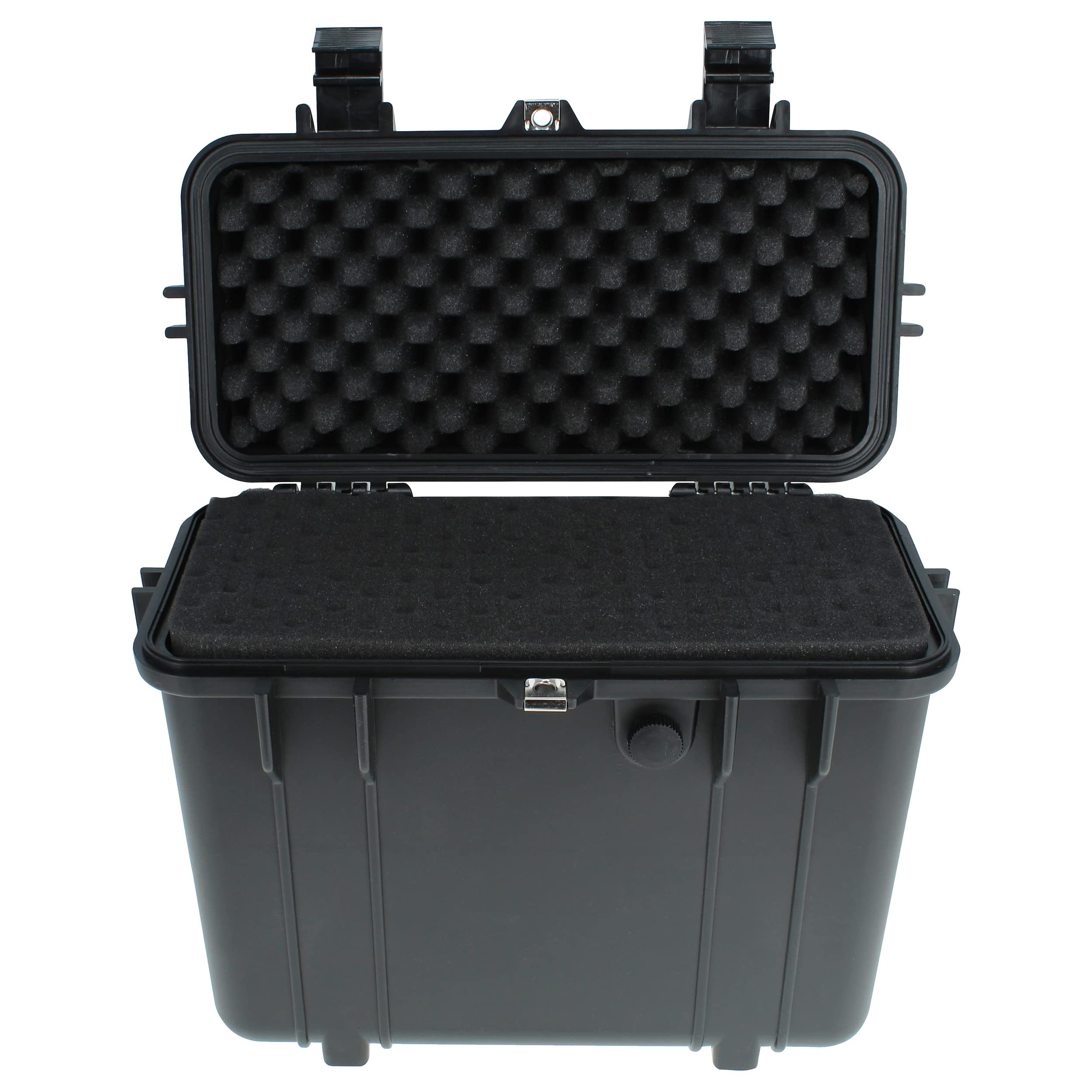 Hard Case with Foam - 14.1 x 7.9 x 12.4in Hard Shell Waterproof Storage Case with Pluck Padding Protective Latching Suitcase for Rifles, Cameras, Handguns, Drones, Guitars, and Electronics