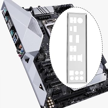 1Pc Computer Case Baffle IO Baffle Compatible with ASUS Prime Z390-A Silver