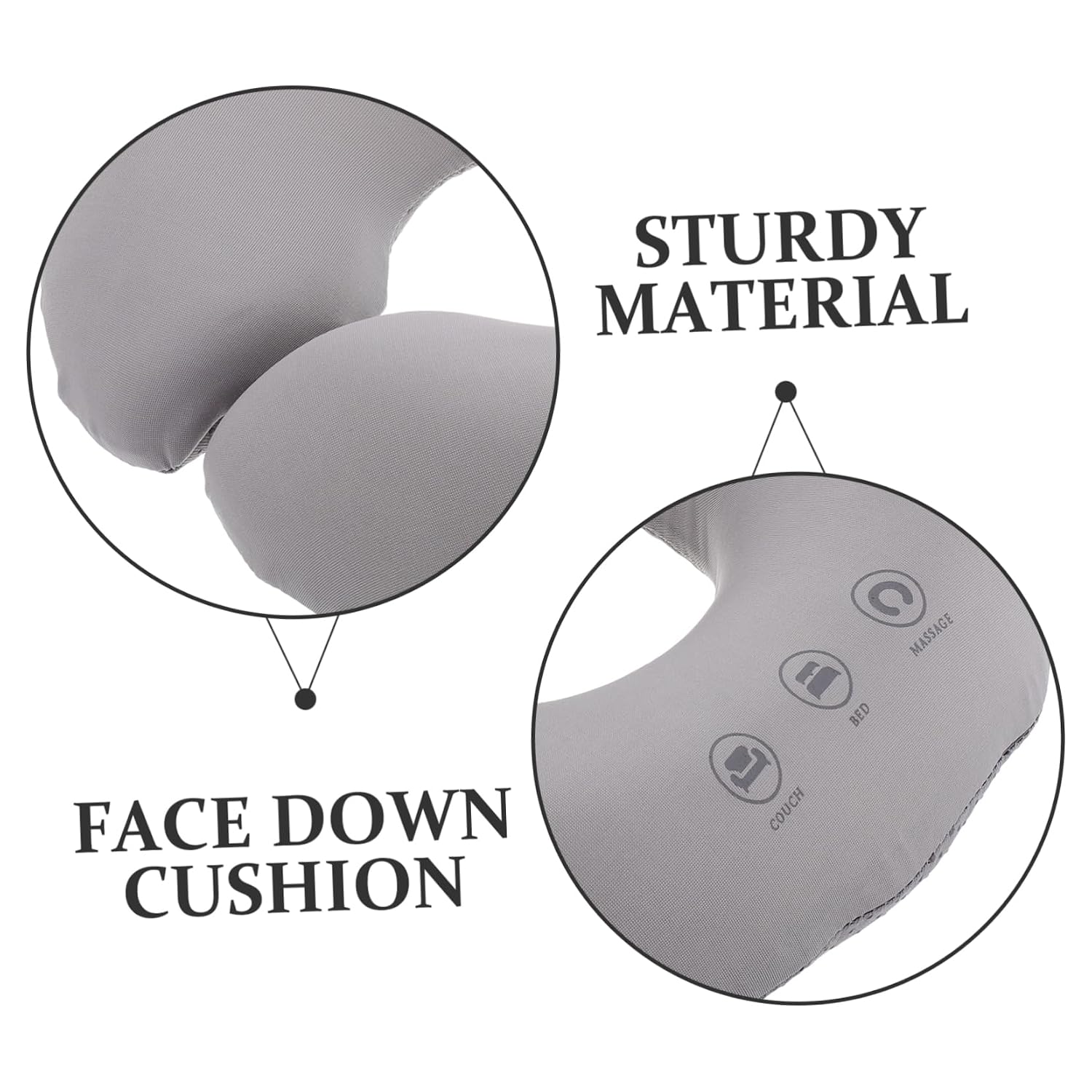 Gatuida Massage Bed Pillow U-shaped Face down Pillow Spa Facial Rest Beauty Salon Accessory Memory Foam