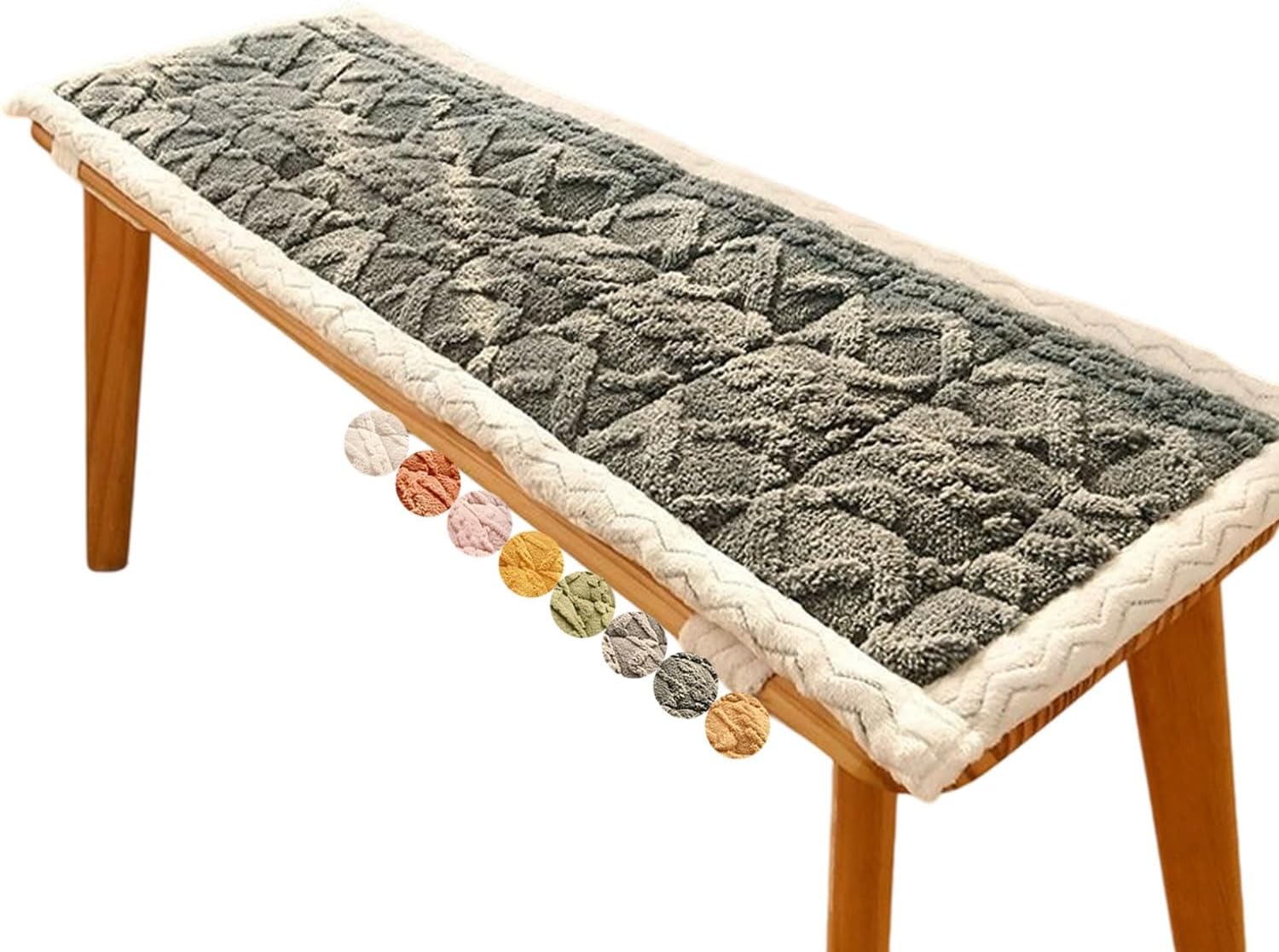 Bench Cushions for Indoor/Outdoor Furniture Patio Porch Swing Seat Cushion 40/48/60/31/35 inch x 11/13/15/17 inch Bay Window Seat Furniture Non-Slip Cushion(Dark Gray,11x78inch)