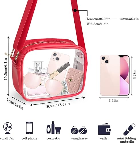 Miniatura 3 de KETIEE Bolso cruzado transparente, aprobado para estadios, para conciertos, eventos deportivos, festivales
