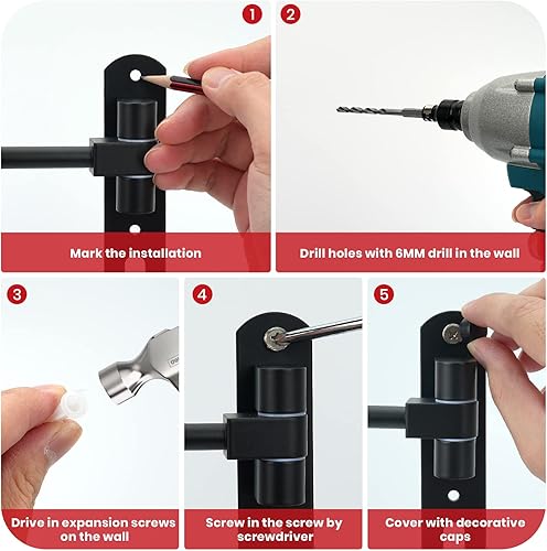 Miniatura 5 de Soporte de pared para casco giratorio de 180 para motocicleta, bicicleta, carreras, ropa exterior, equipo deportivo