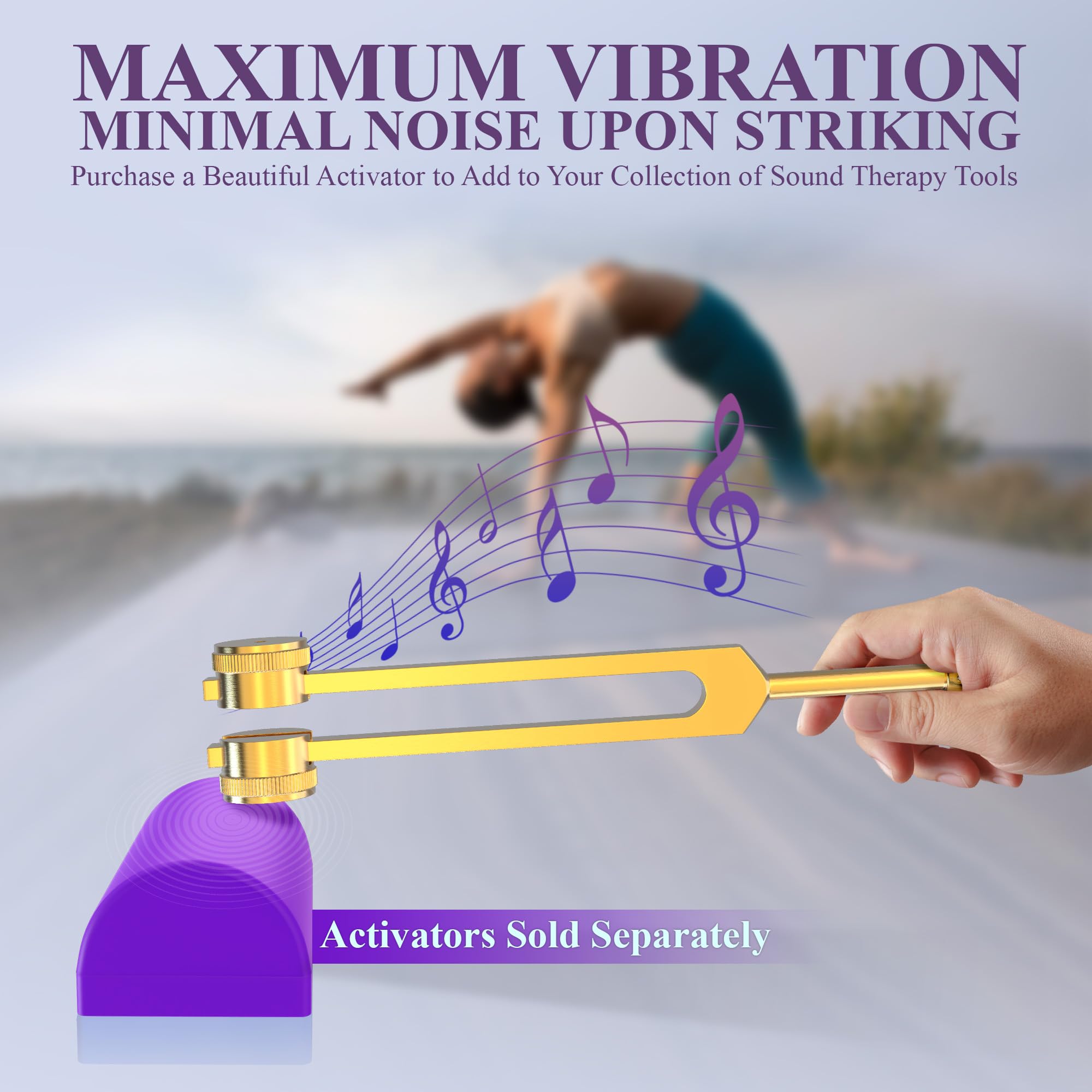 432 Hz gewichtete Stimmgabel - Musikalische Tonhöhe der Natur - Höhere Oktave mit kürzerer Resonanz aber erhöhter Stärke und Amplitude - Liebesfrequenz 432 Hz - Biofeld-Harmonisierung - Silber