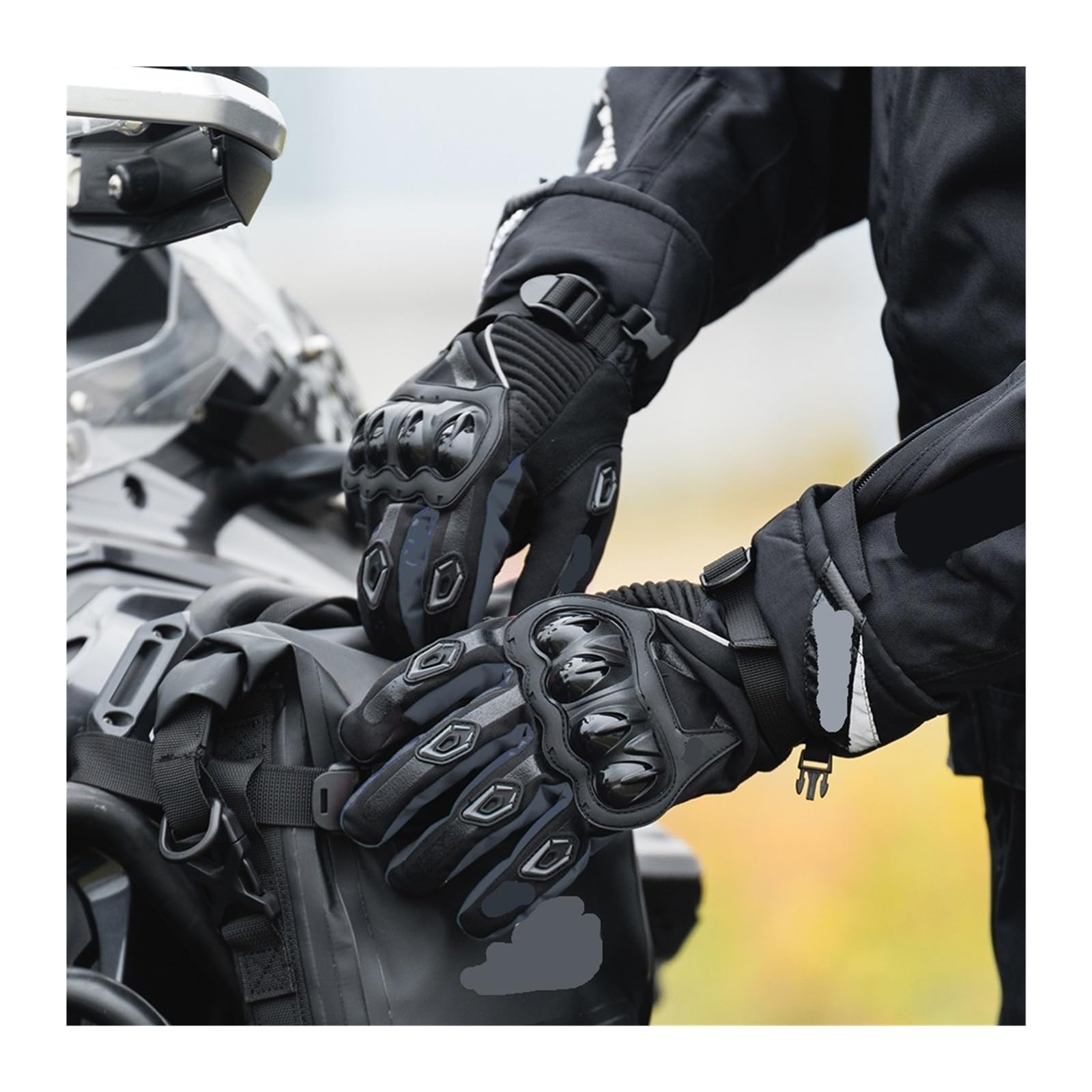 Rękawice motocyklowe z ekranem dotykowym, wodoodporne, wiatroszczelne, zimowe rękawiczki jeździeckie dla mężczyzn