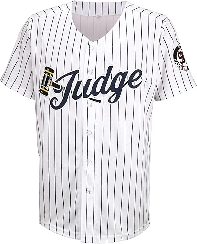 Miniatura 2 de 99 Parches bordados de jersey de béisbol Jersey blanco cosido con rayas azul marino