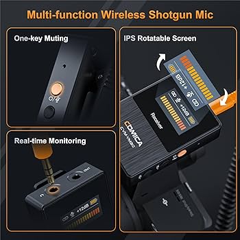 comica VM30ガンマイク ワイヤレスマイ Amazon.com : COMICA VM30 Wireless Shotgun Microphone for