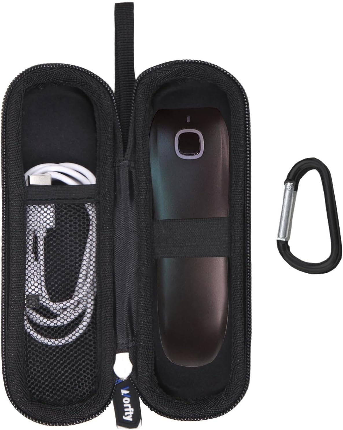 Case for NETUM QR Code Scanner Mini Barcode Scanner Bluetooth Compatible C750 / C740 / C990 / C850 / C830 / C300 - Hard Protective Travel Carrying Storage Bag (Black) image 4