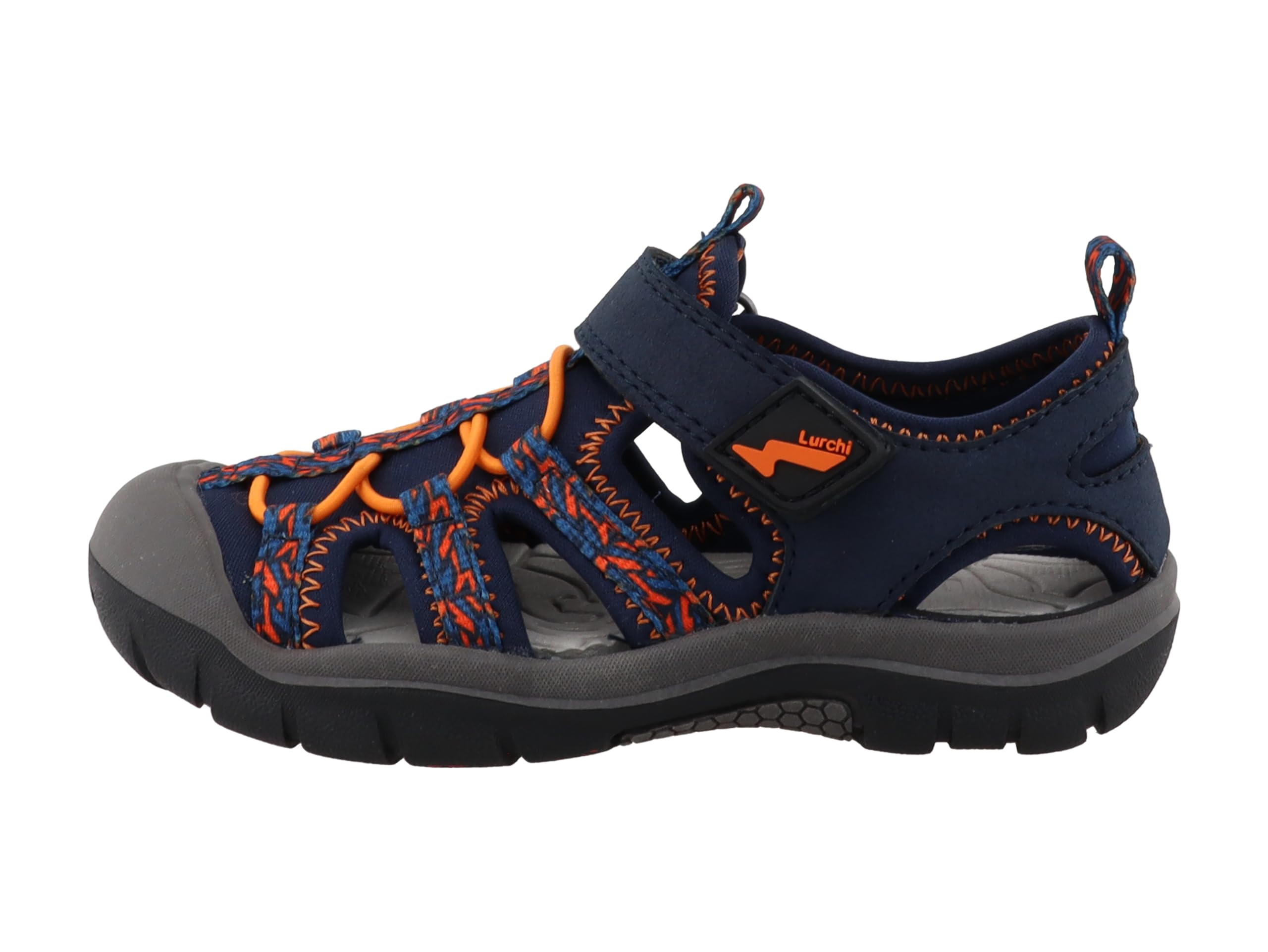 Lurchi 95L0053001, Male Sandal, navy-orange,
