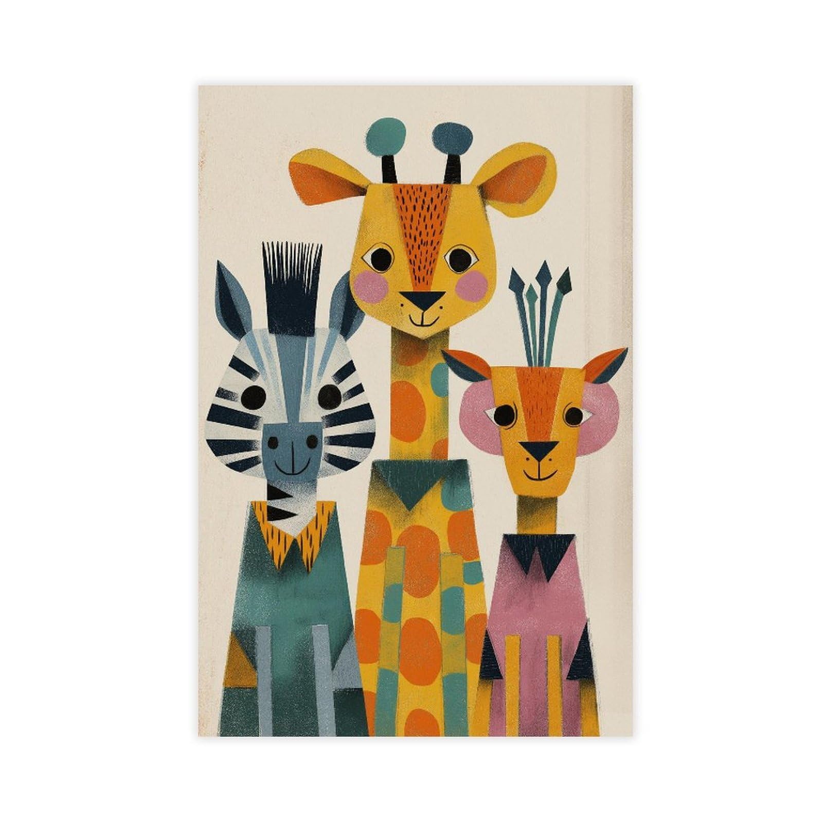 YWTJAX Safari Animal Poster Canvas Poster for Bedroom Decor Gift