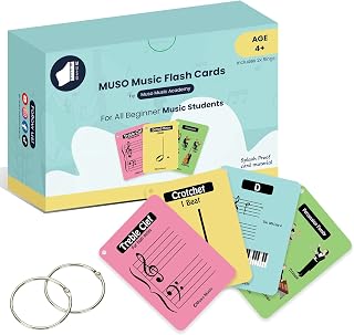 MUSO Music Flash Cards for Beginner Music Students, Improve Sightreading, Solfege & Musical Terminalogy for Piano, Violin, Cello, Flute, for Kids & Adults (US/CA Edition))