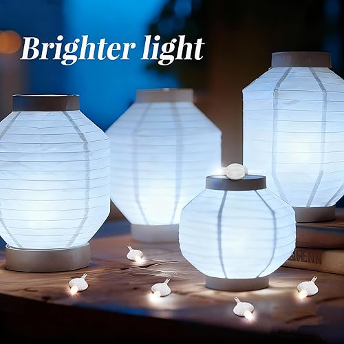 Miniatura 5 de Aogist Paquete de 24 luces LED pequeñas que funcionan con pilas, impermeables, duran 48 horas para linternas de papel, globos, flores, bodas y
