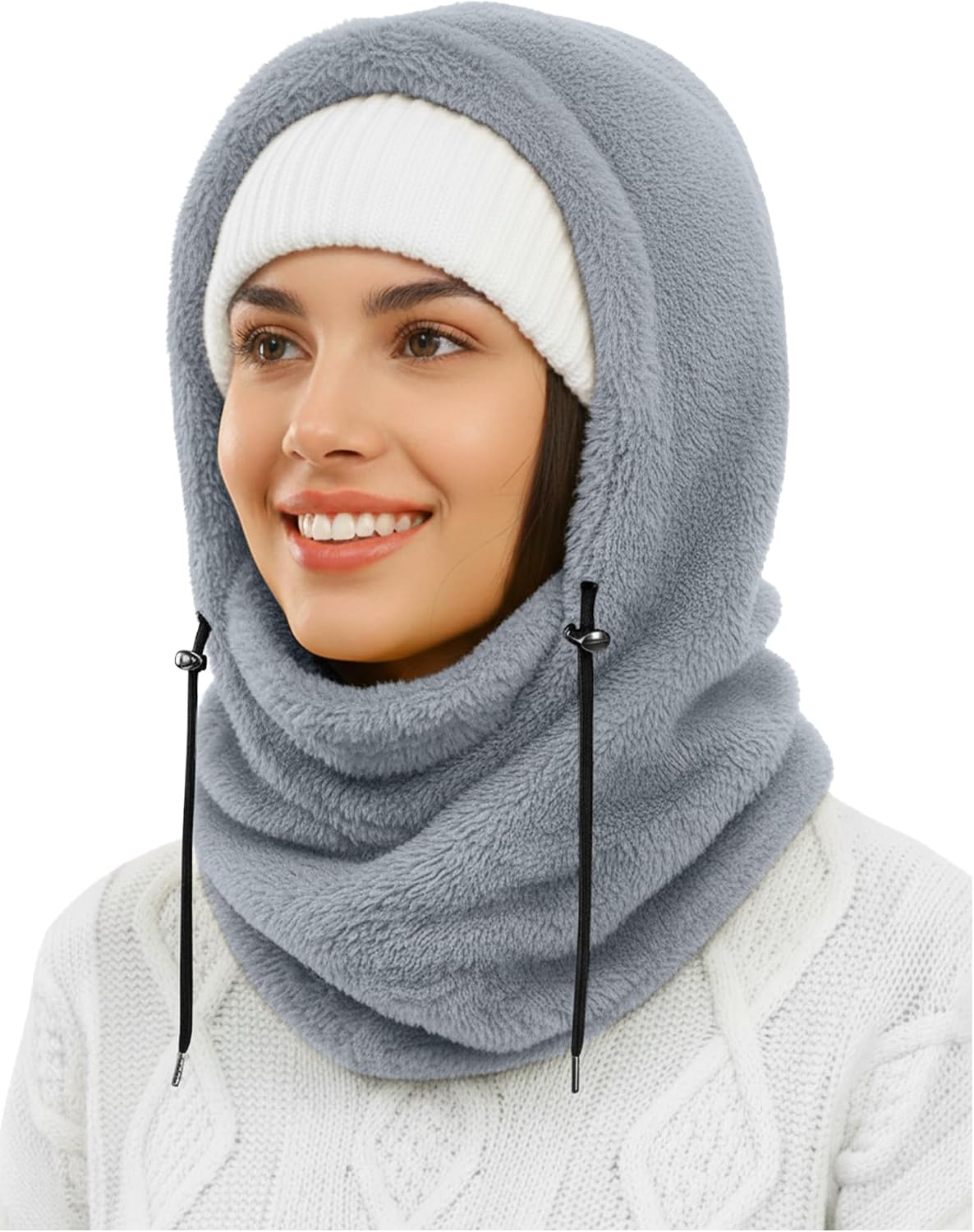 AURUZA Balaclava Face Mask for Women Men Winter Hat Windproof Fleece Neck Warmer Warm Face Cover Scarf