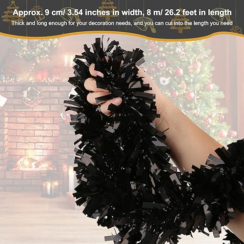 Miniatura 2 de Guirnalda de oropel de Navidad, guirnalda metálica de oropel giratorio, guirnalda brillante para colgar en el árbol de Navidad, decoración para