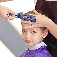 Vista 5 de Styling Gear 404 Clipper 9 In. Dientes ondulados Top Plano Clipper Mezcla Peine Corte Peluquero Peluquero Peines Flexibles 1 Pc (azul)