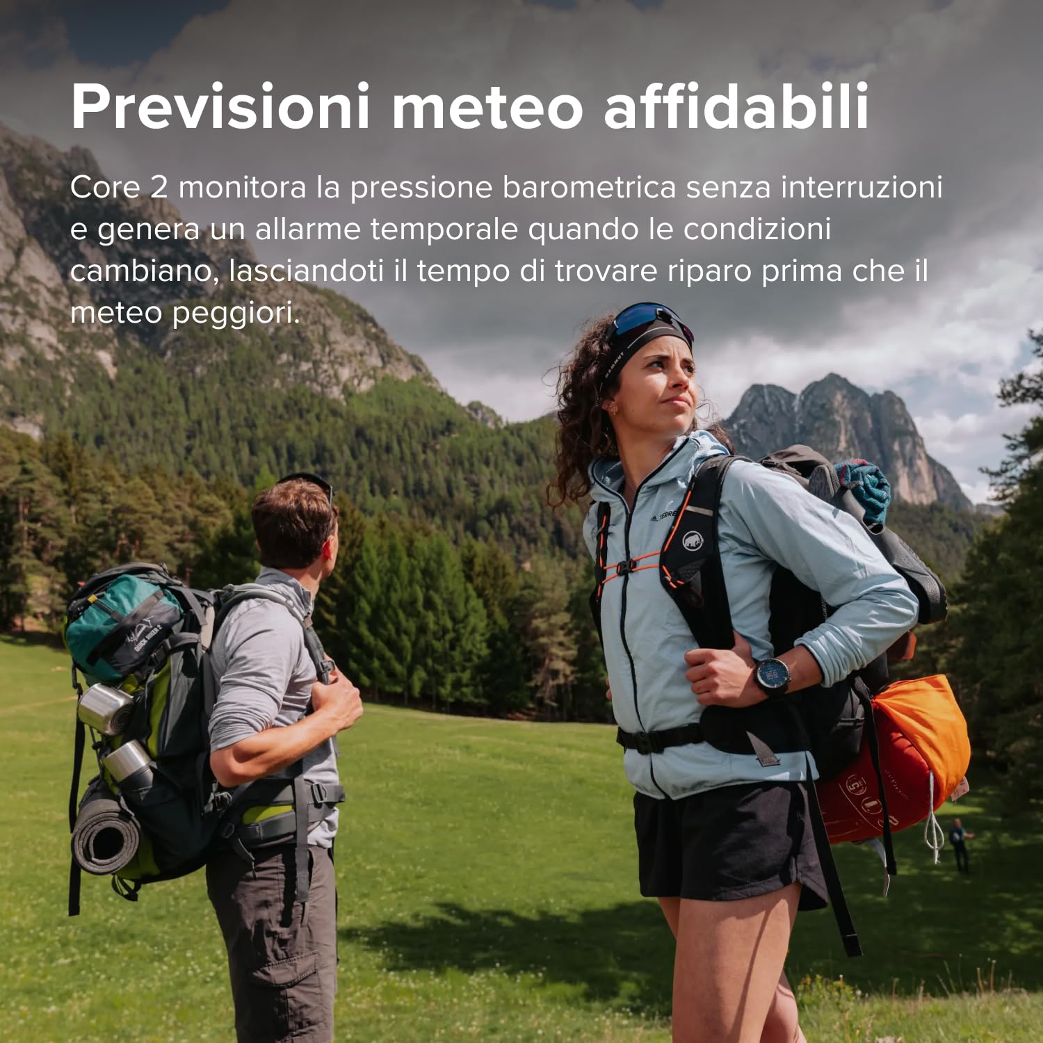 SUUNTO Core 2 Orologio Outdoor, 10 ATM impermeabile, batteria 15 mesi | Altimetro, Barometro, Bussola, Allarme tempesta, Retroilluminazione rosso/verde, Rilevamento passi, App SUUNTO, Nero